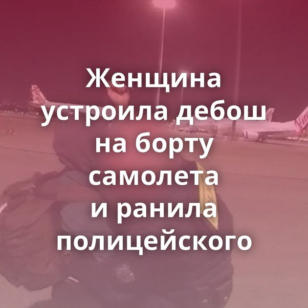 Женщина устроила дебош на борту самолета и ранила полицейского