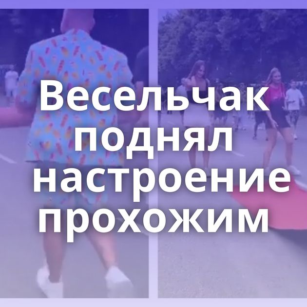 Весельчак поднял настроение прохожим