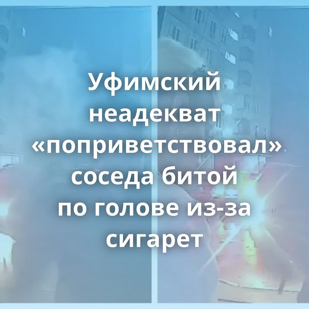 Уфимский неадекват «поприветствовал» соседа битой по голове из-за сигарет