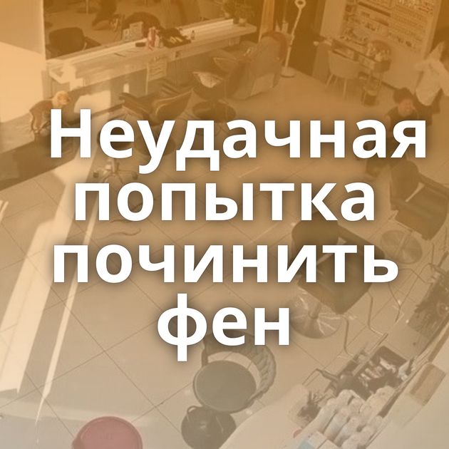 Неудачная попытка починить фен