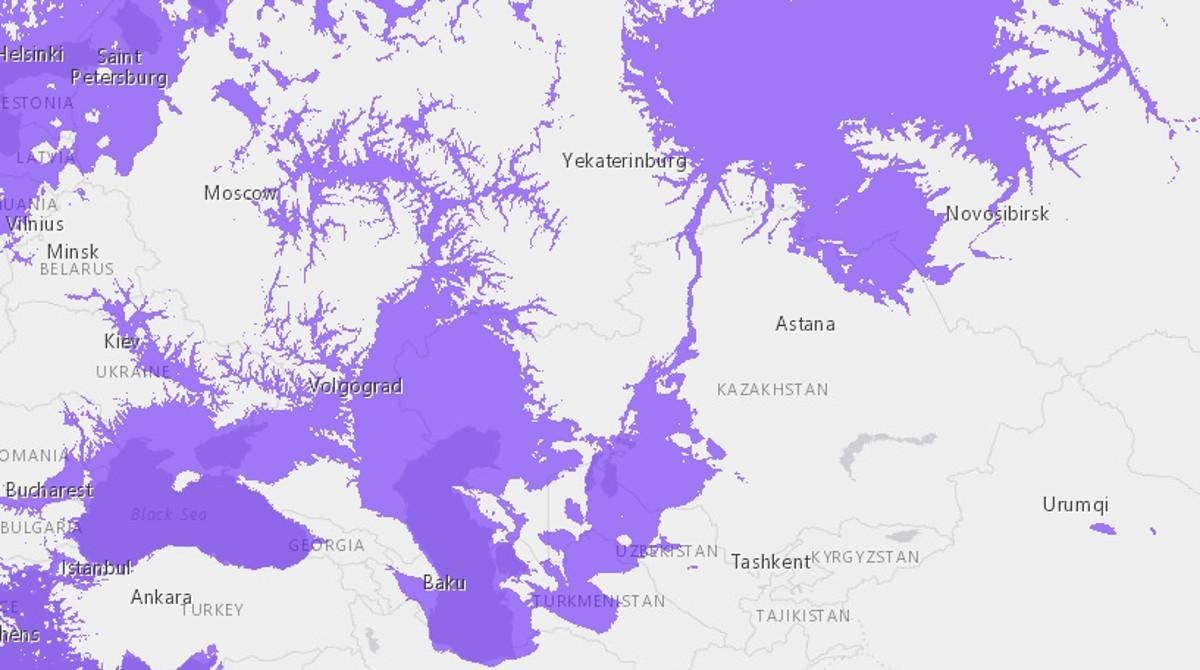 Карта повышения уровня. Карта затопления при повышении уровня мирового океана. Карта затопления земли при таянии ледников. Повышение уровня океана карта. Повышение уровня мирового океана карта.