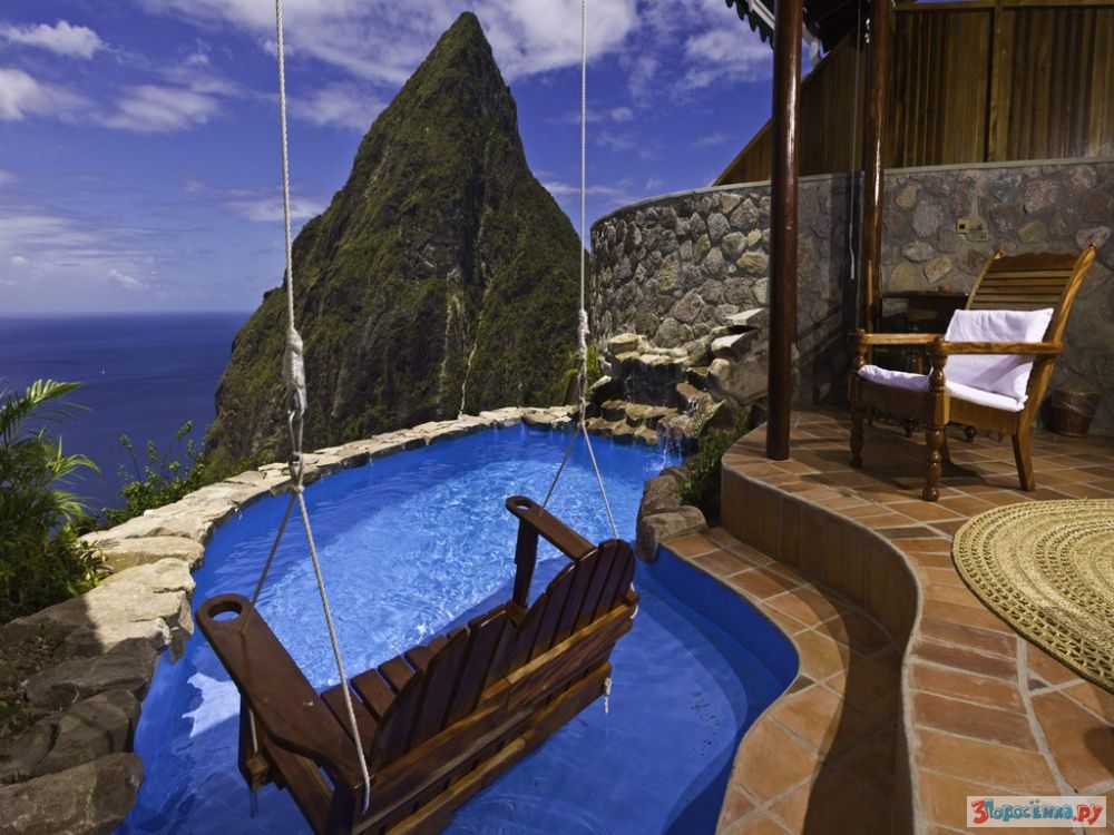 Места вызывающие. Курорт Ladera (остров сент-Люсия). Ladera Resort сент-Люсия отель. Отель Ladera Resort, Санта Лючия. Сент Люсия отель в скале.