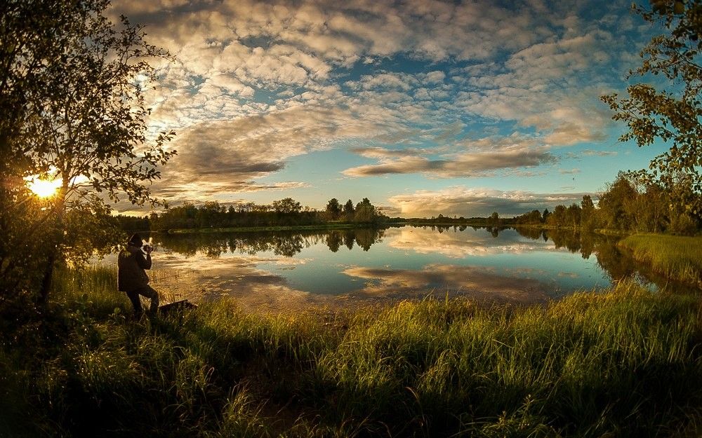 Сделать из фото пейзаж