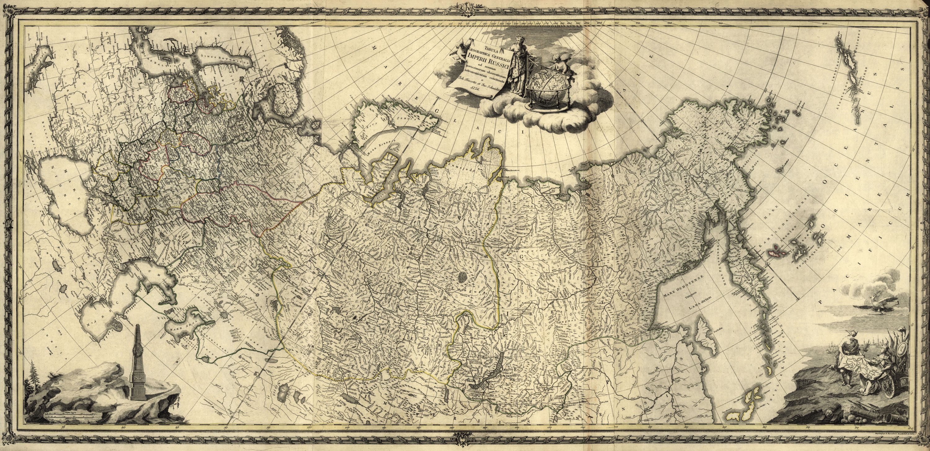 Карта 1825 года россии