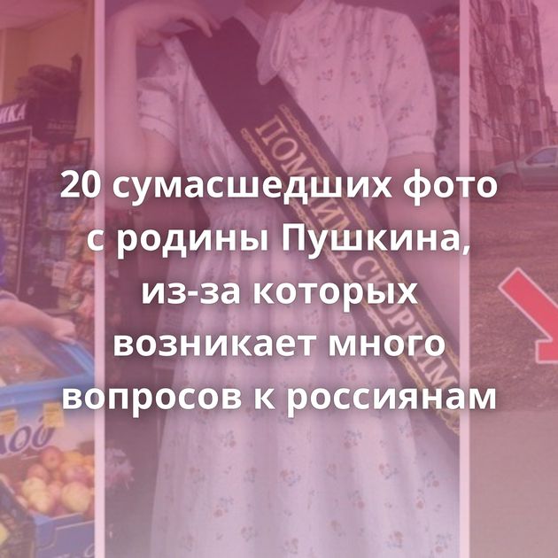 20 сумасшедших фото с родины Пушкина, из-за которых возникает много вопросов к россиянам