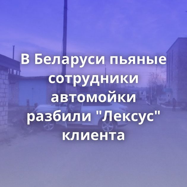 В Беларуси пьяные сотрудники автомойки разбили 