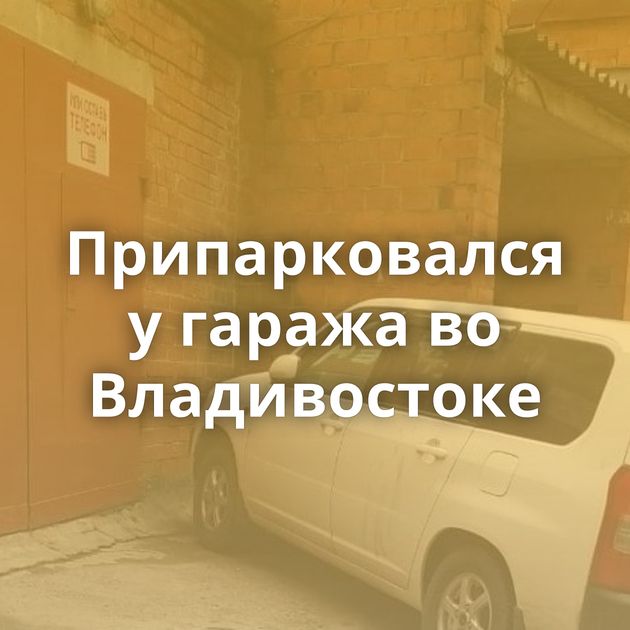 Припарковался у гаража во Владивостоке