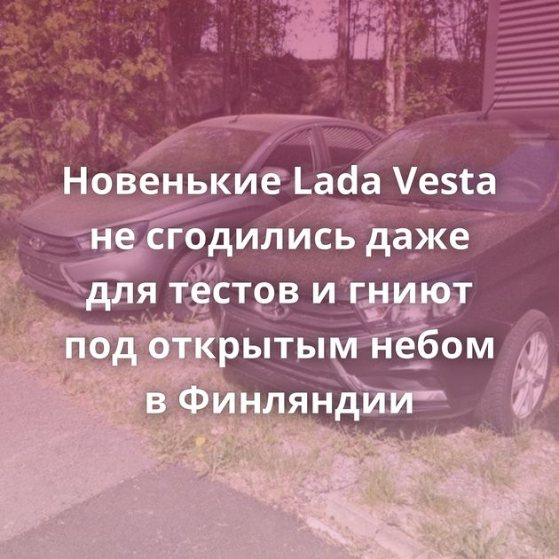 Новенькие Lada Vesta не сгодились даже для тестов и гниют под открытым небом в Финляндии