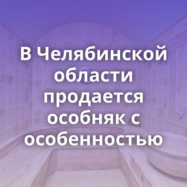 В Челябинской области продается особняк с особенностью