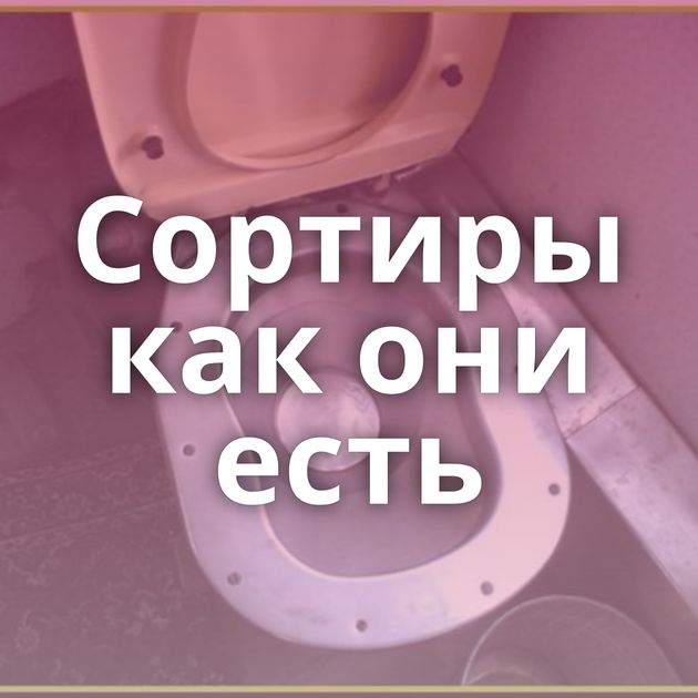 Сортиры как они есть
