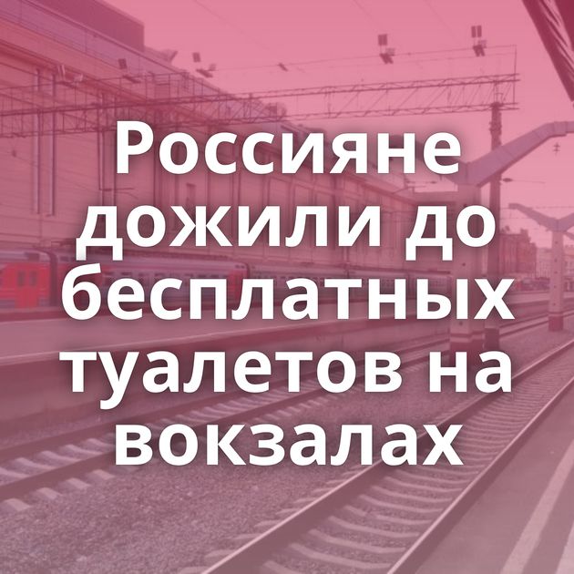 Россияне дожили до бесплатных туалетов на вокзалах