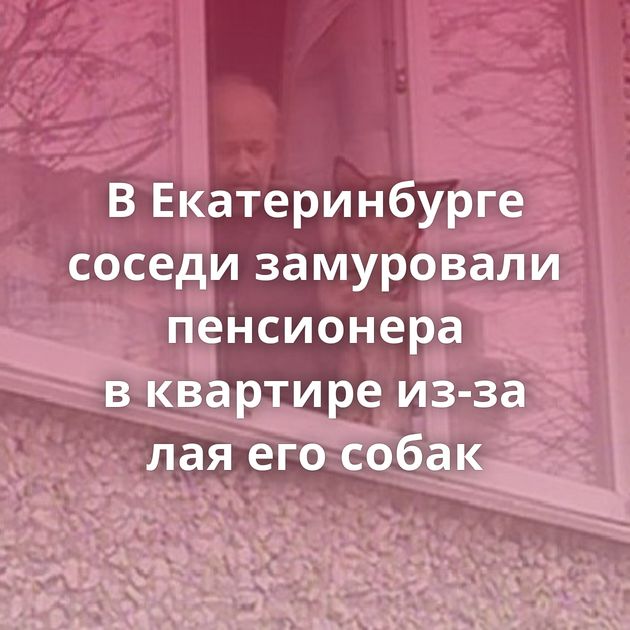 В Екатеринбурге соседи замуровали пенсионера в квартире из-за лая его собак