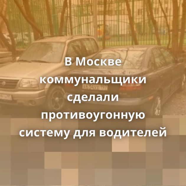В Москве коммунальщики сделали противоугонную систему для водителей