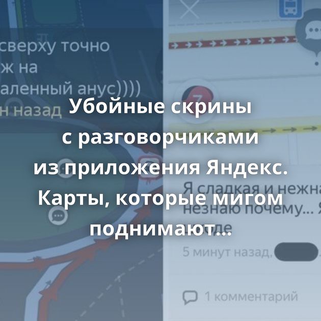 Убойные скрины с разговорчиками из приложения Яндекс. Карты, которые мигом поднимают настроение