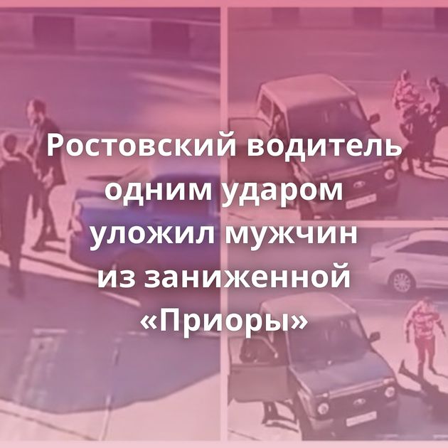 Ростовский водитель одним ударом уложил мужчин из заниженной «Приоры»
