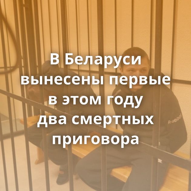 В Беларуси вынесены первые в этом году два смертных приговора