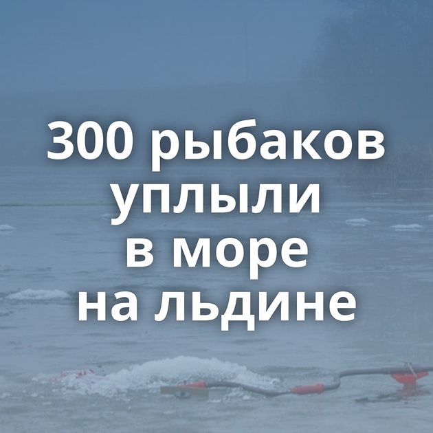 300 рыбаков уплыли в море на льдине
