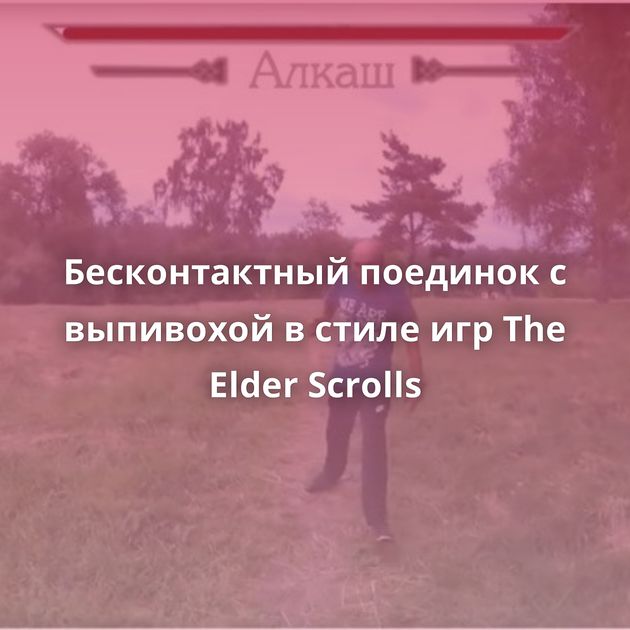 Бесконтактный поединок с выпивохой в стиле игр The Elder Scrolls