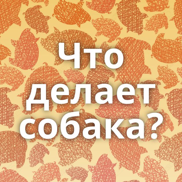 Что делает собака?