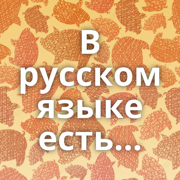 В русском языке есть...