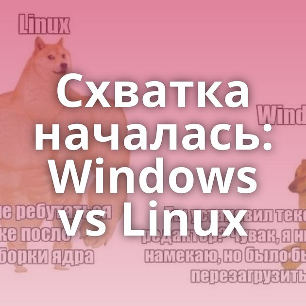 Схватка началась: Windows vs Linux
