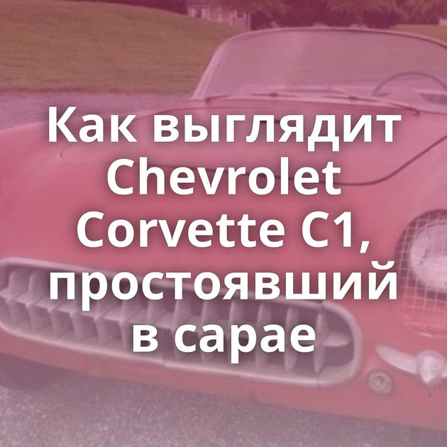 Как выглядит Chevrolet Corvette C1, простоявший в сарае