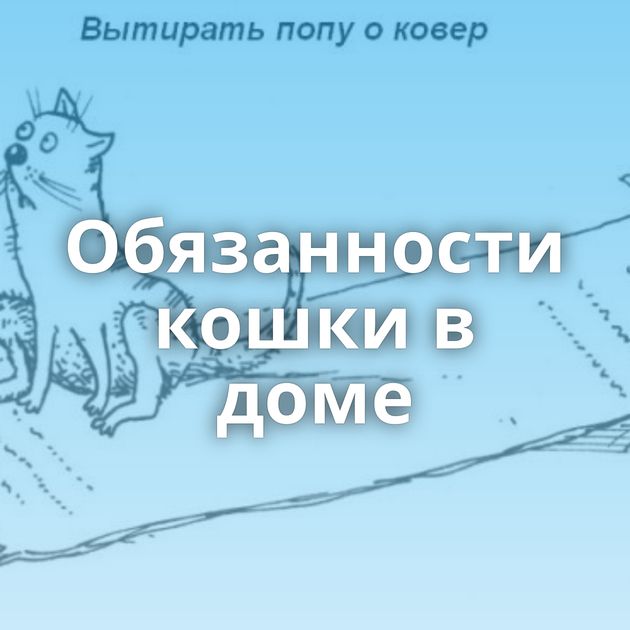 Обязанности кошки в доме