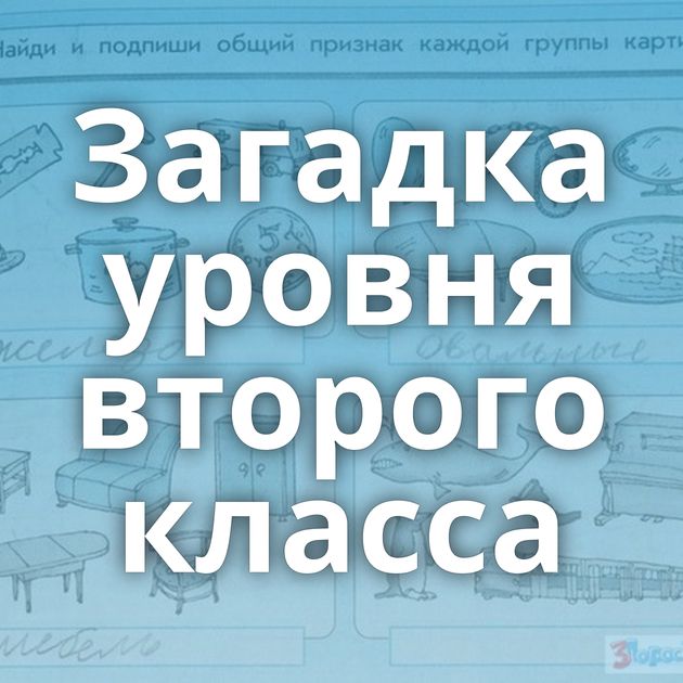 Загадка уровня второго класса