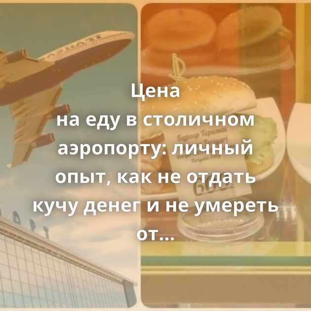 Цена на еду в столичном аэропорту: личный опыт, как не отдать кучу денег и не умереть от голода