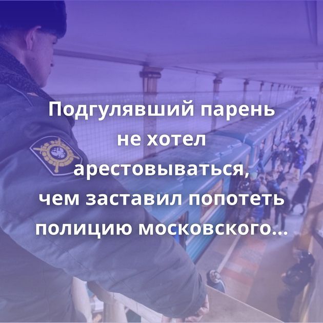 Подгулявший парень не хотел арестовываться, чем заставил попотеть полицию московского метро