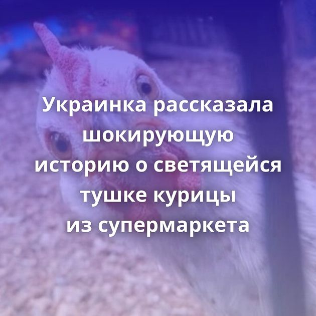 Украинка рассказала шокирующую историю о светящейся тушке курицы из супермаркета