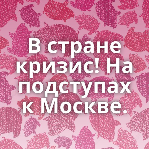 В стране кризис! На подступах к Москве.