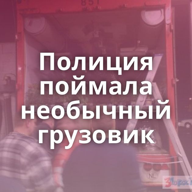Полиция поймала необычный грузовик