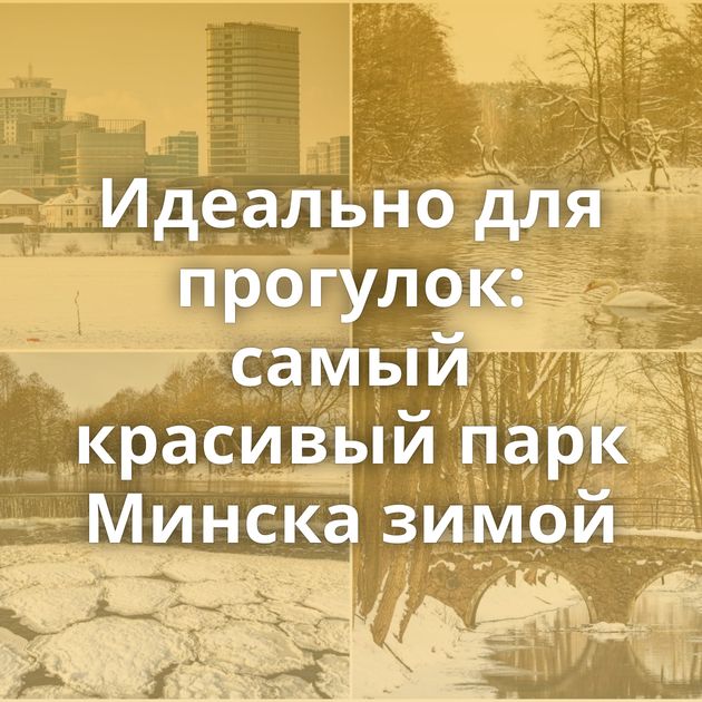 Идеально для прогулок: самый красивый парк Минска зимой