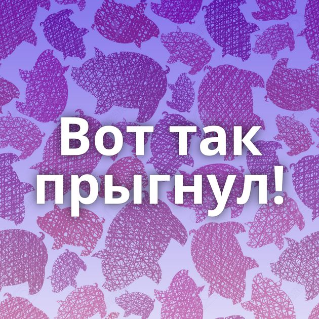 Вот так прыгнул!