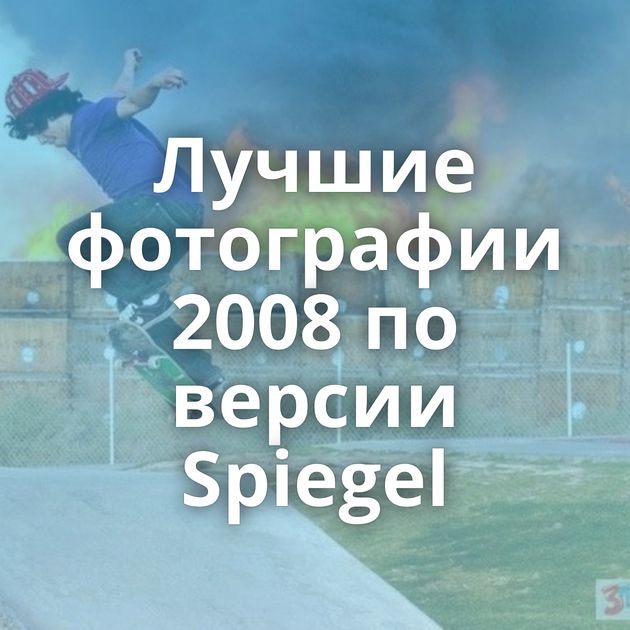Лучшие фотографии 2008 по версии Spiegel