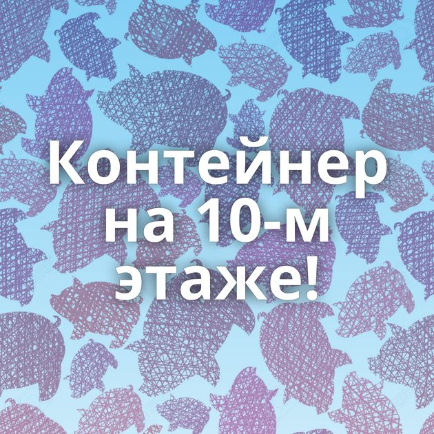 Контейнер на 10-м этаже!