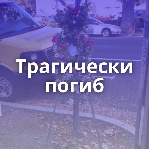 Трагически погиб