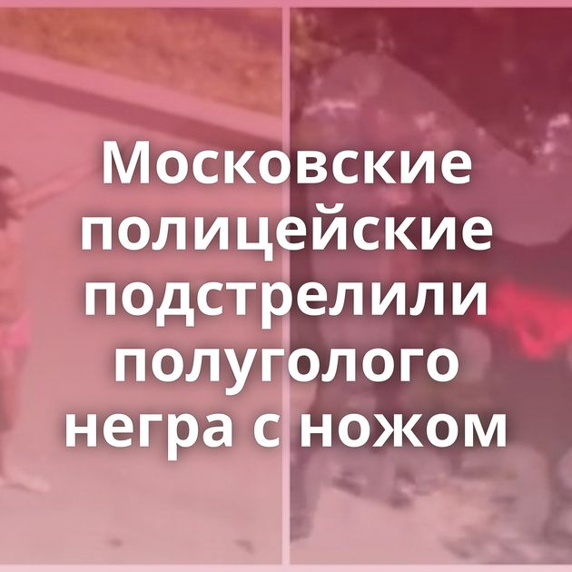 Московские полицейские подстрелили полуголого негра с ножом