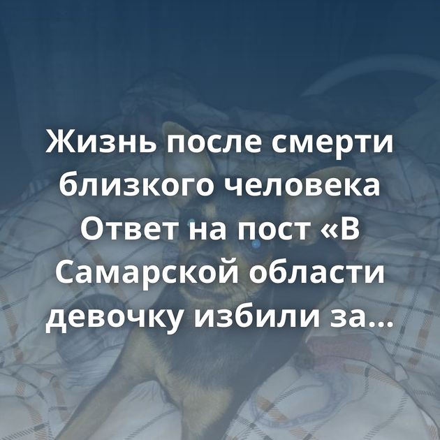 Жизнь после смерти близкого человека Ответ на пост «В Самарской области девочку избили за то, что она…