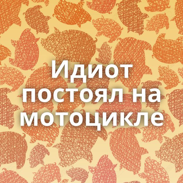 Идиот постоял на мотоцикле