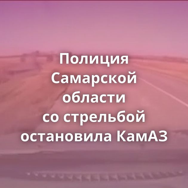 Полиция Самарской области со стрельбой остановила КамАЗ