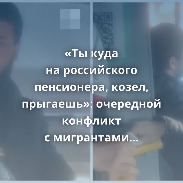 «Ты куда на российского пенсионера, козел, прыгаешь»: очередной конфликт с мигрантами попал на видео