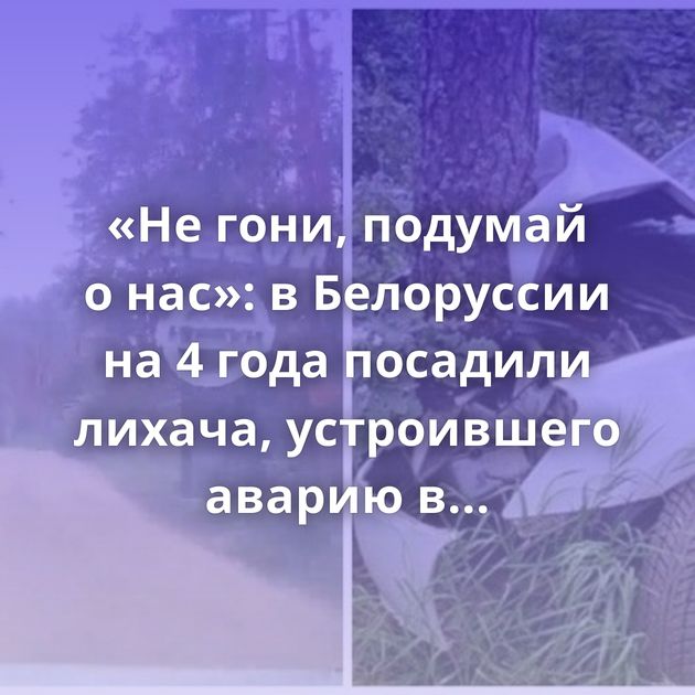 «Не гони, подумай о нас»: в Белоруссии на 4 года посадили лихача, устроившего аварию в лесном массиве