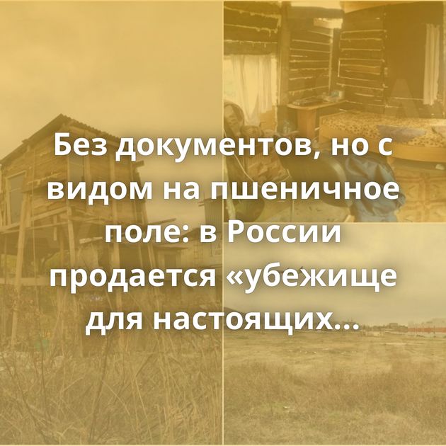 Без документов, но с видом на пшеничное поле: в России продается «убежище для настоящих мужиков»
