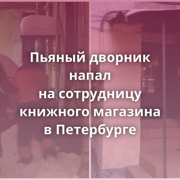 Пьяный дворник напал на сотрудницу книжного магазина в Петербурге