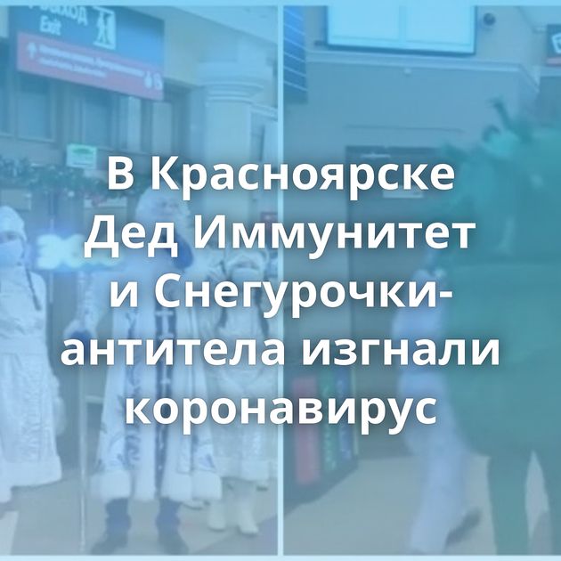 В Красноярске Дед Иммунитет и Снегурочки-антитела изгнали коронавирус