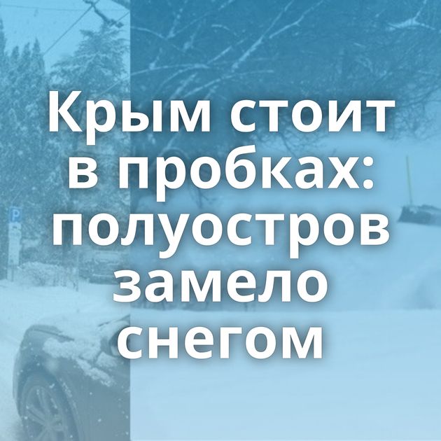 Крым стоит в пробках: полуостров замело снегом