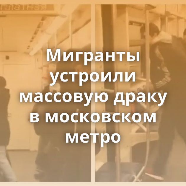 Мигранты устроили массовую драку в московском метро