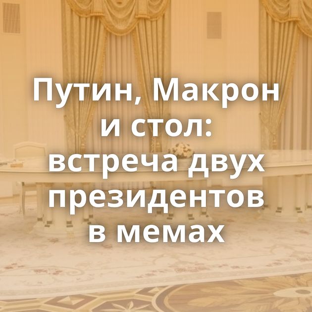 Путин, Макрон и стол: встреча двух президентов в мемах